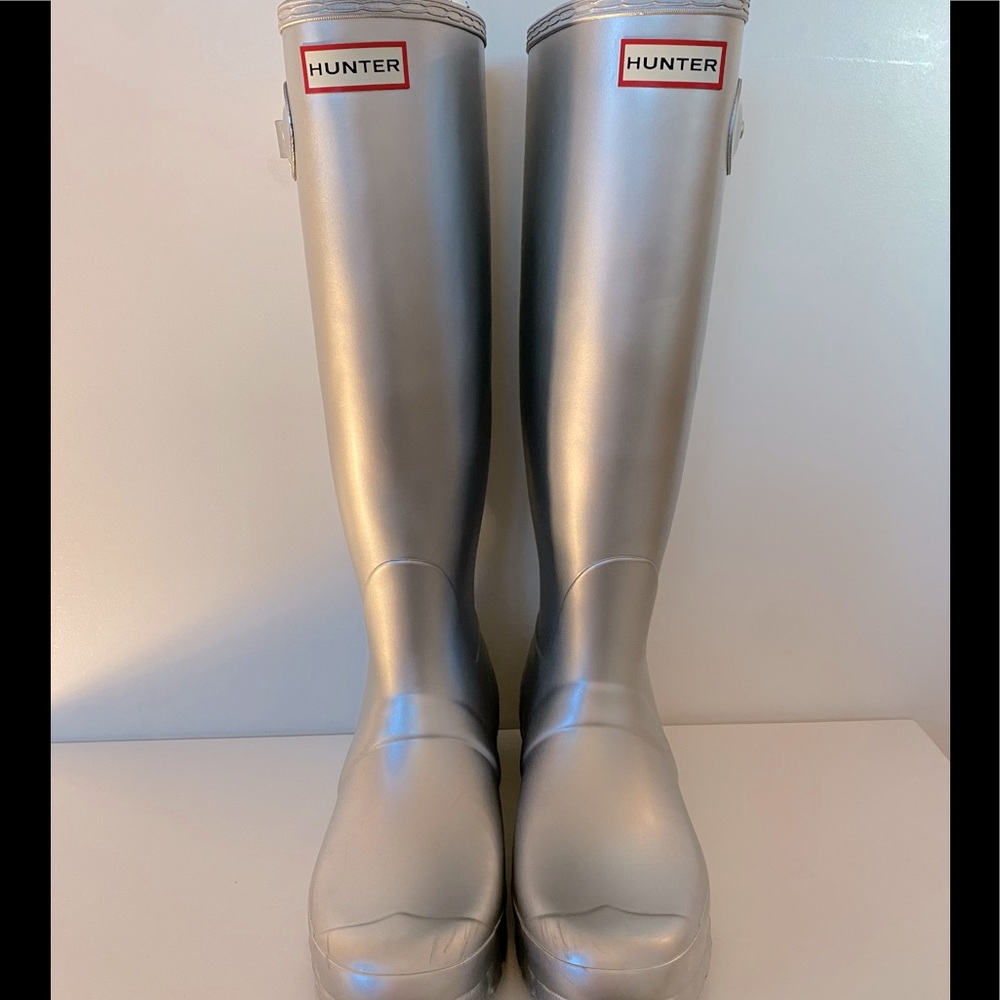 Hunter Women’s Original Tall Wellington Boots Silver-8